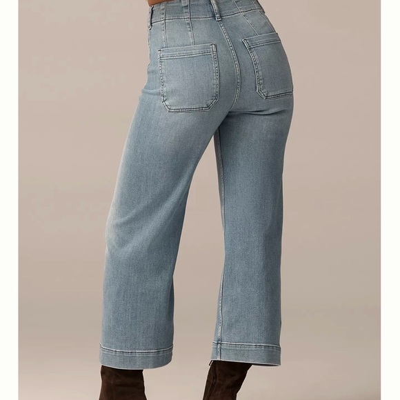 Anthropologie Light Blue Wide-Leg Jeans - Picture 3 of 7